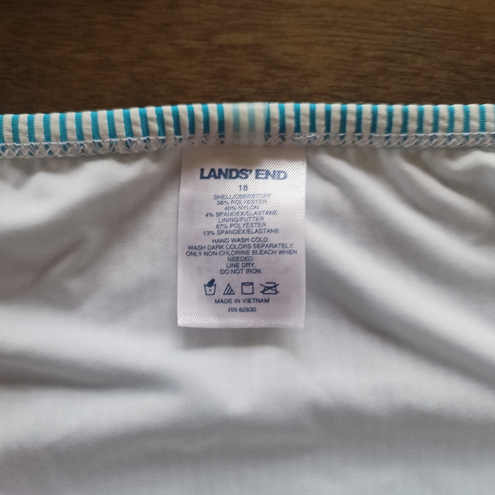 Landa End Striped Blue and Pink Underwire Tankini Set With 2 Briefs - Picture 5 of 8